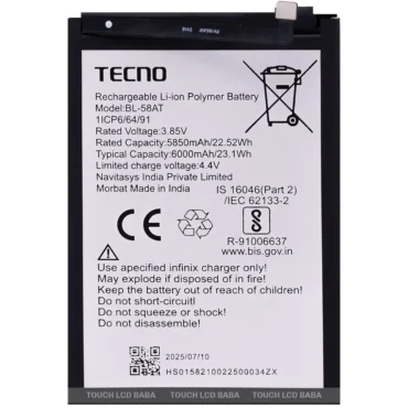 Tecno Spark Power Battery Replacement